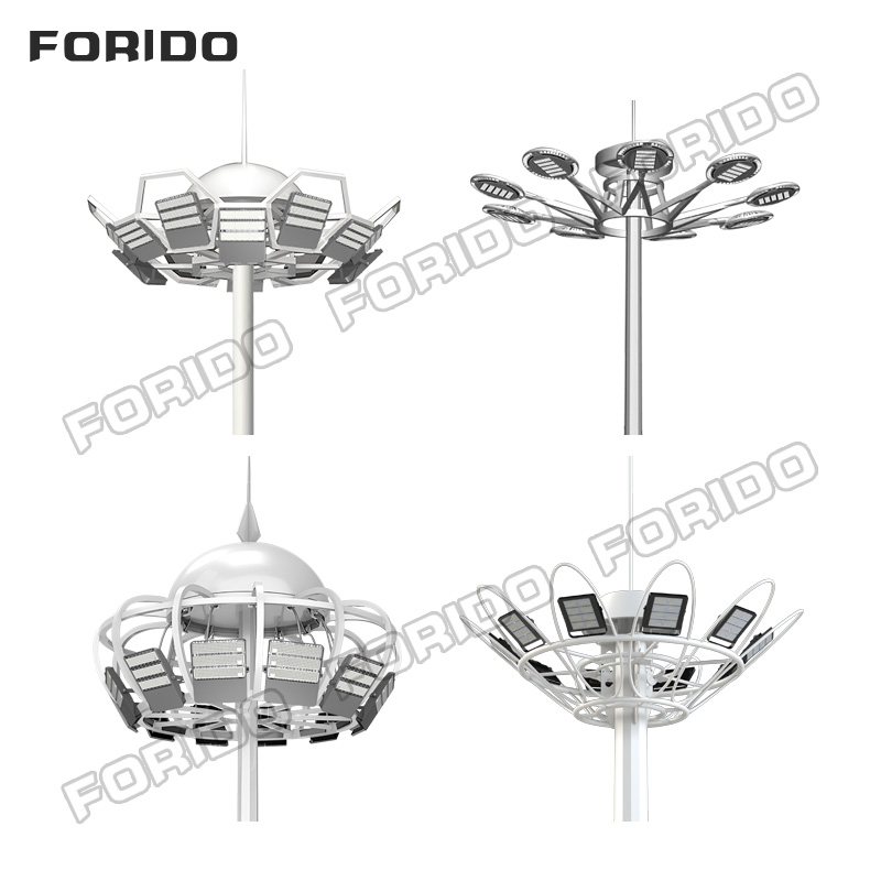 Liftable Flower-shaped Lamp Panel High Pole Light