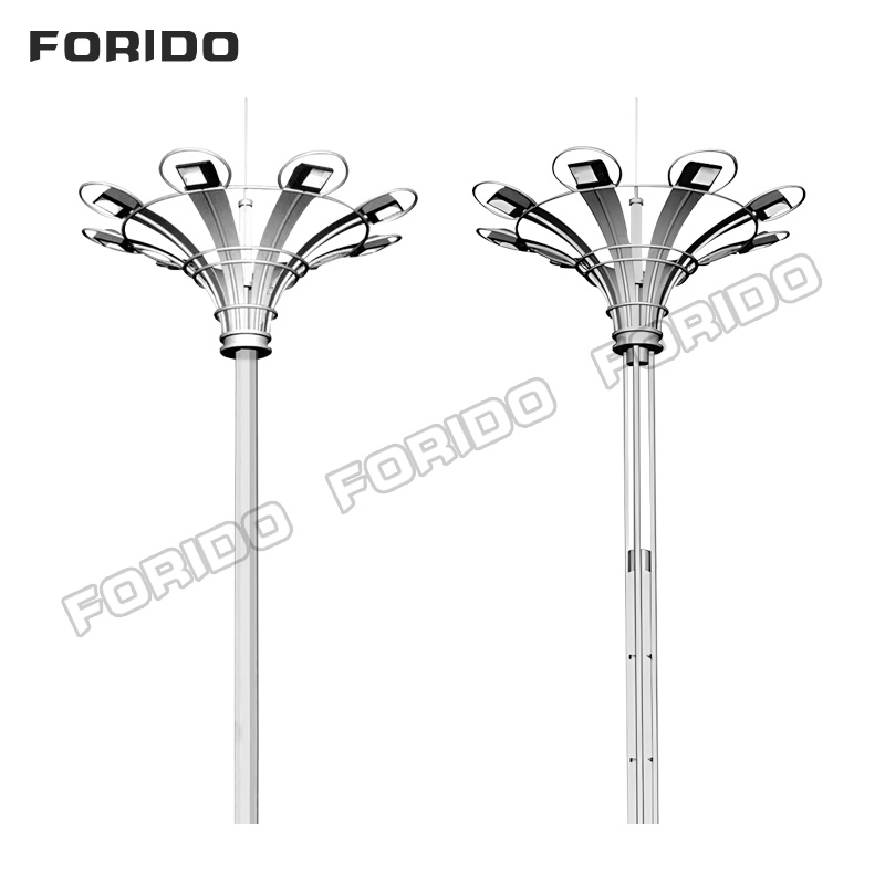Fixed Flower Shaped Lamp Panel Pole Light