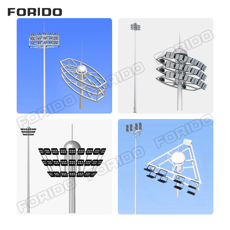  Liftable Fan-shaped Lamp Panel High Pole Light
