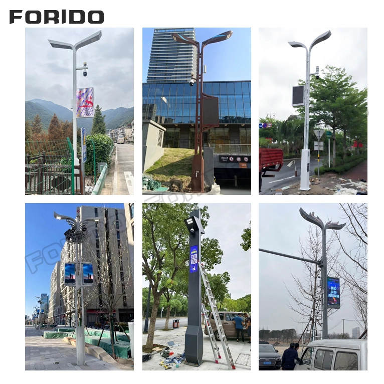 Twin-wing Smart Street Light with Integrated Display And Multi-sensor System