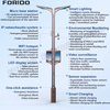 Dual-arm Smart Street Light with Integrated Display And Surveillance System