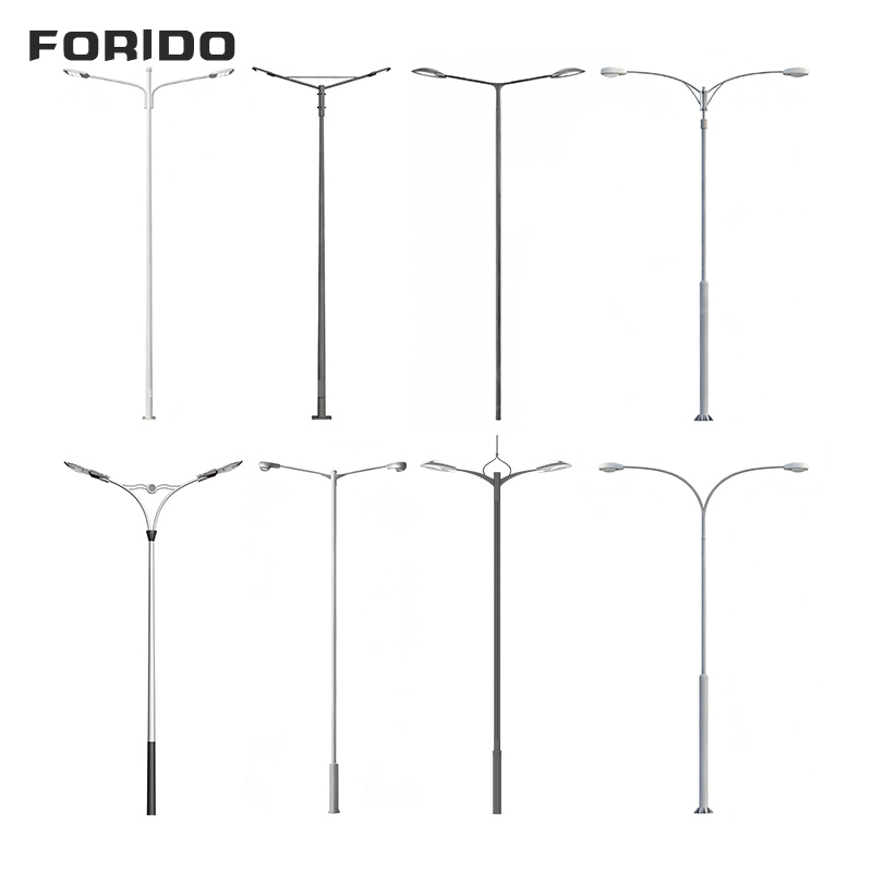 LED double-arm street lamp