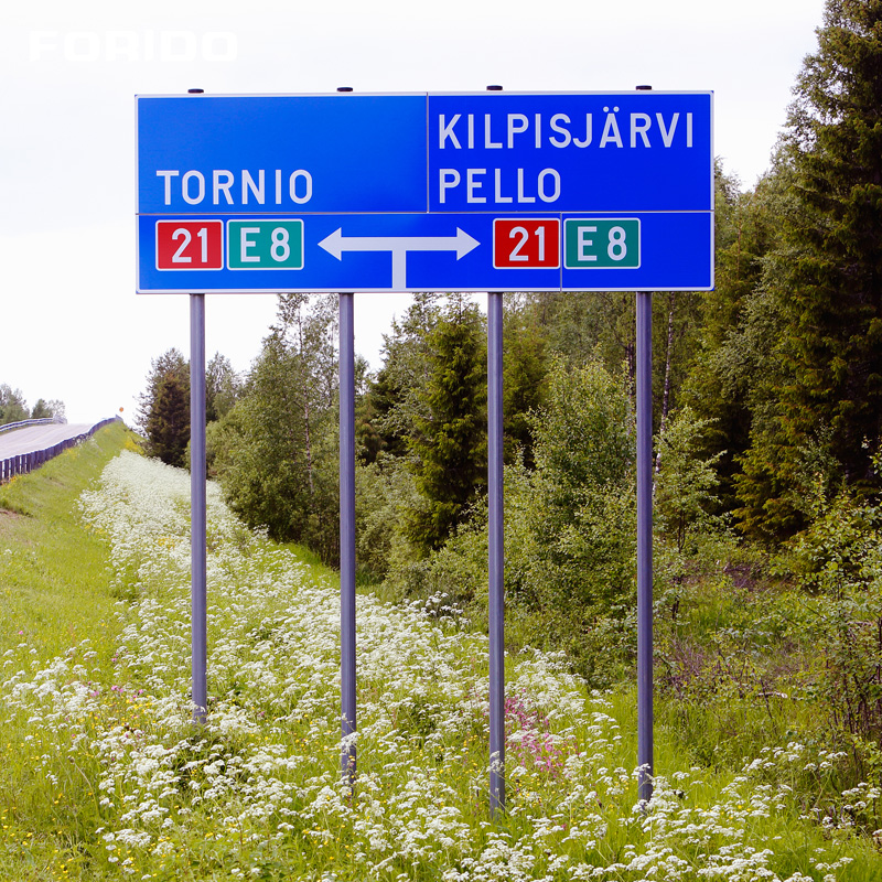 Durable Three-post Road Sign