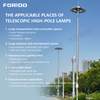 Liftable Flower-shaped Lamp Panel High Pole Light