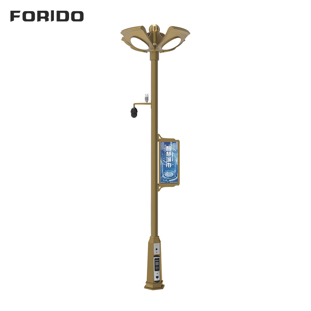 Floral Smart Street Light with Integrated Display And Monitoring System