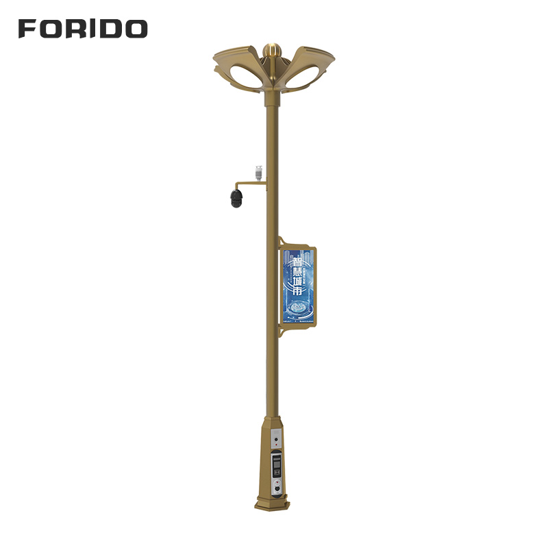Floral Smart Street Light with Integrated Display And Monitoring System
