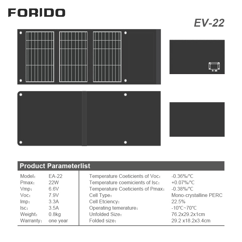 EA Portable Foldable Solar Panel