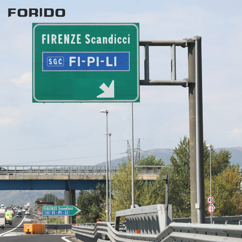 Traffic-Guide F-Pole Double Cantilever