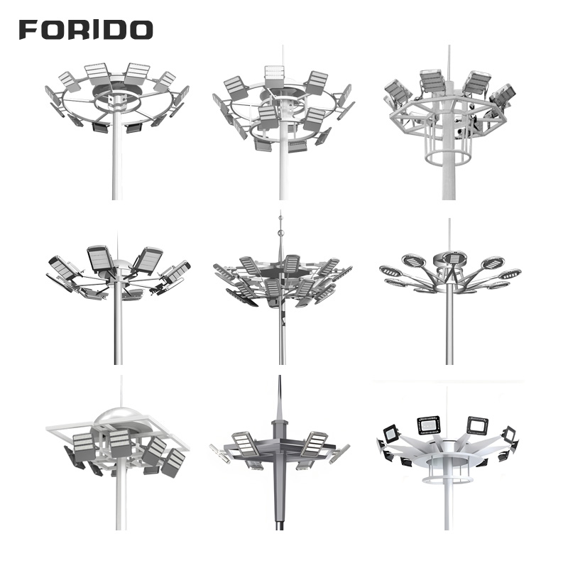  Liftable Fan-shaped Lamp Panel High Pole Light