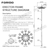 Liftable Flower-shaped Lamp Panel High Pole Light