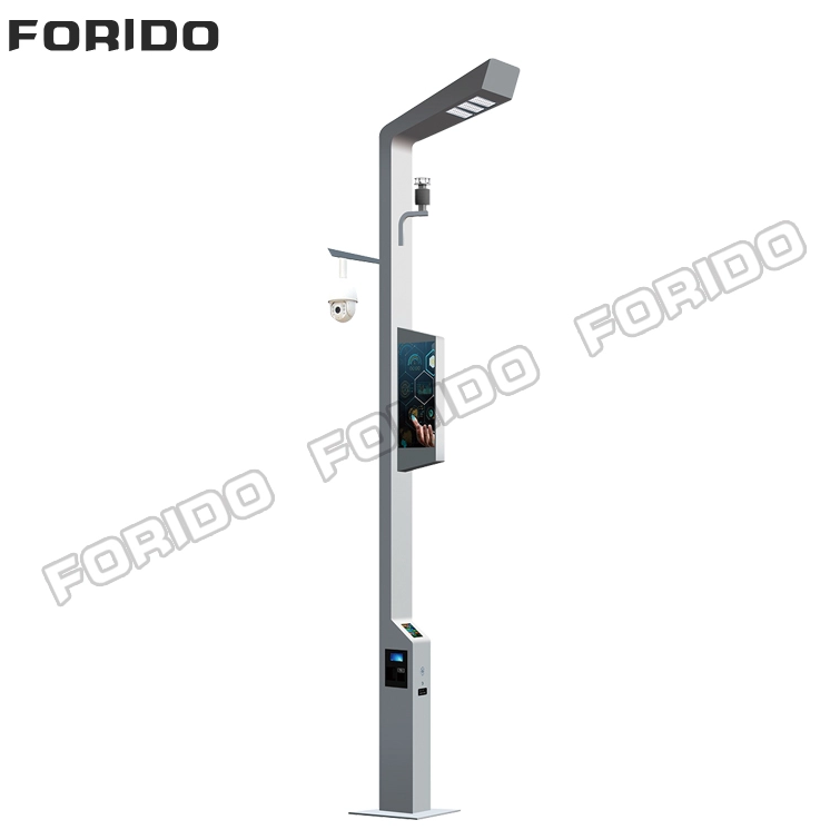 Single-arm Smart Street Light with Integrated Display and Camera