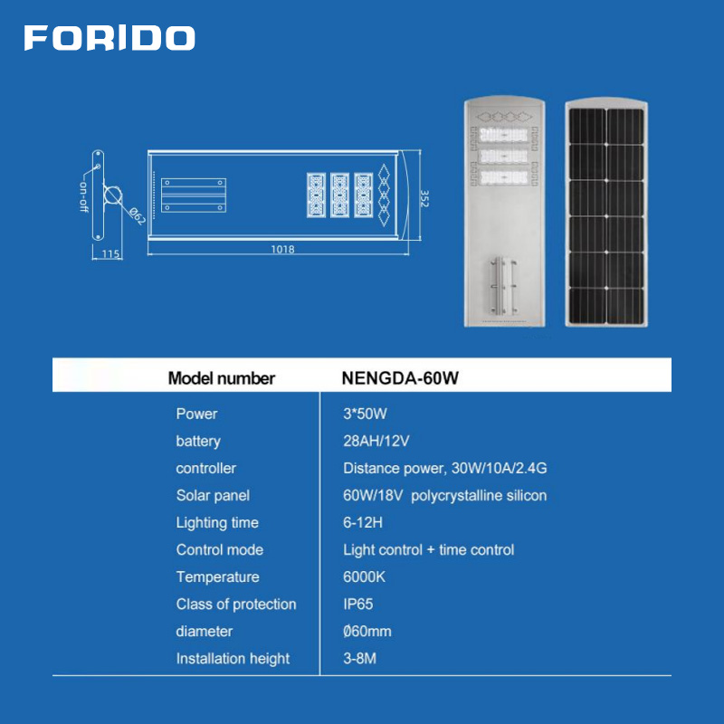 90W Integrated Solar Street Lamp Lamp Head