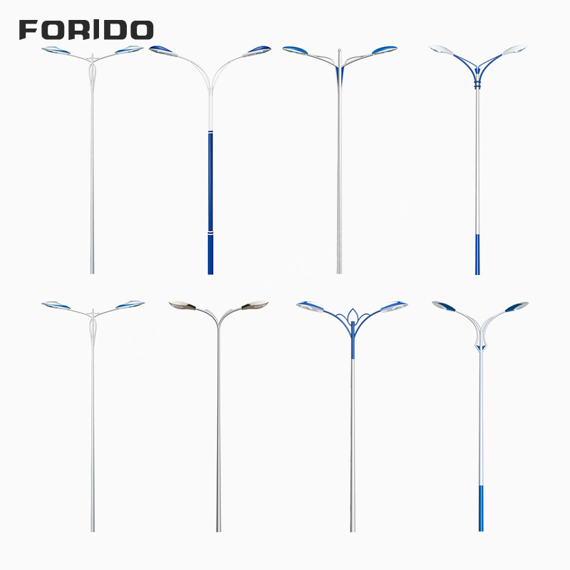 LED double-arm street lamp