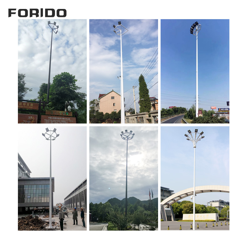 Fixed Round Lamp Panel Pole Light