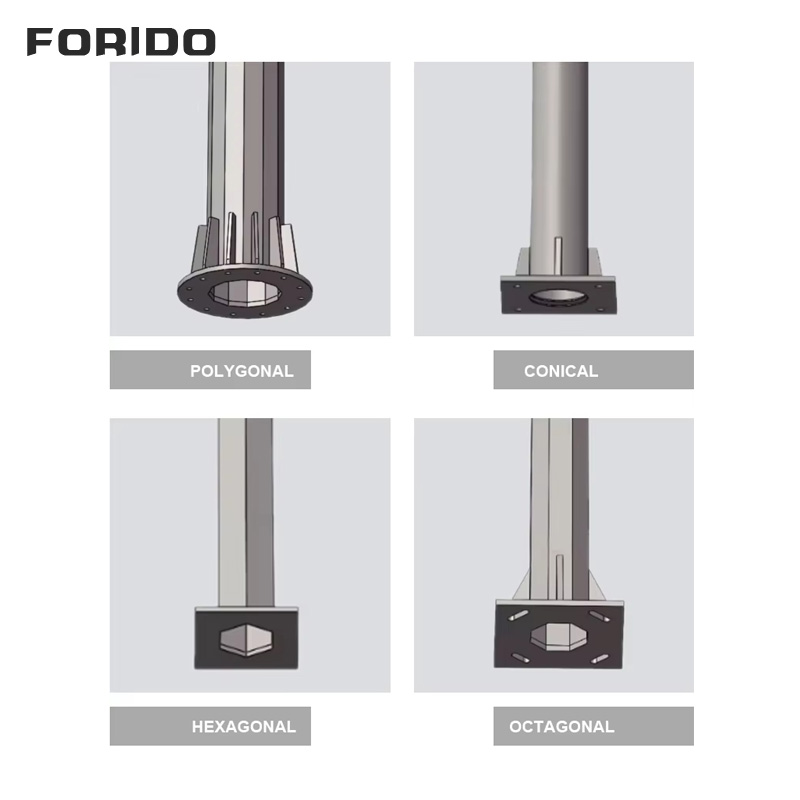 Fixed Flower Shaped Lamp Panel Pole Light