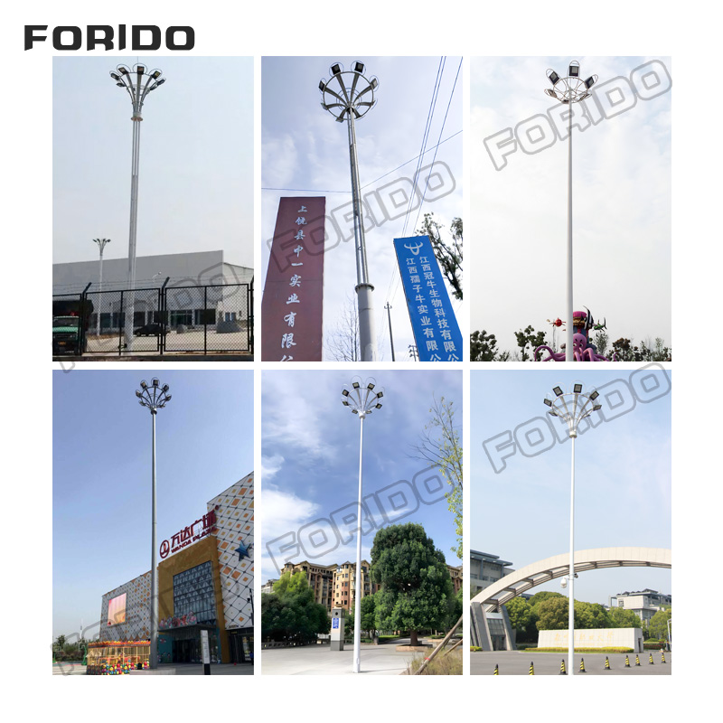 Fixed Flower Shaped Lamp Panel Pole Light