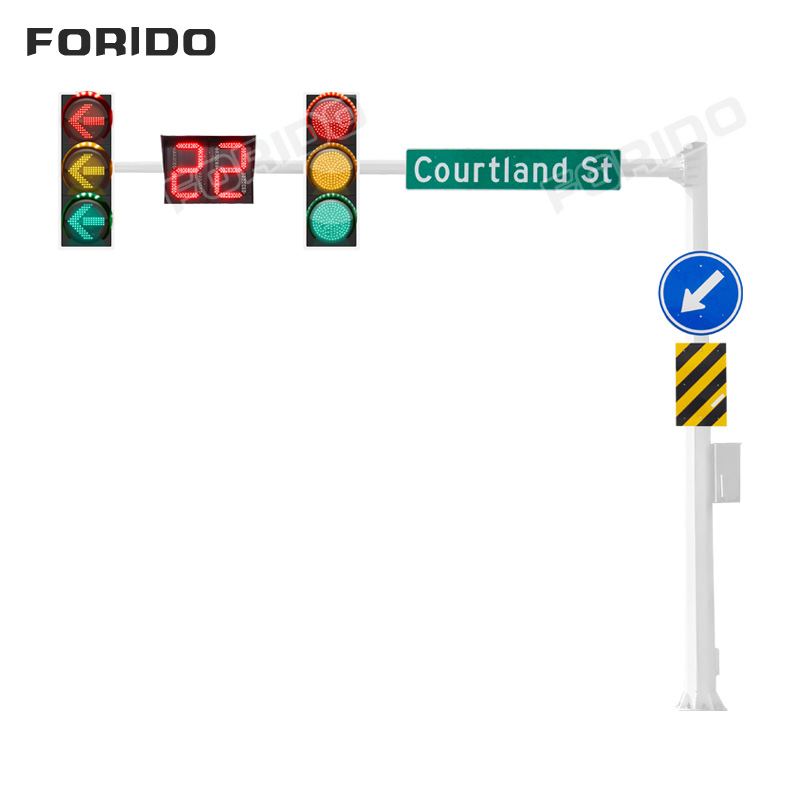 F Pole Single Cantilever Signal Light
