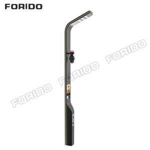 Streamlined Single-arm Smart Street Light with Integrated Display And Surveillance System