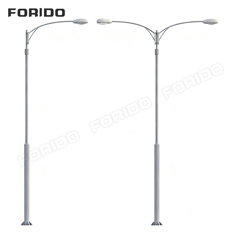 LED single-arm self-bending arm street lamp