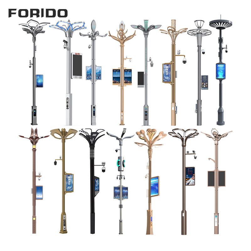 Floral Smart Street Light with Integrated Display And Monitoring System