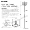 Liftable Fan-shaped Lamp Panel High Pole Light