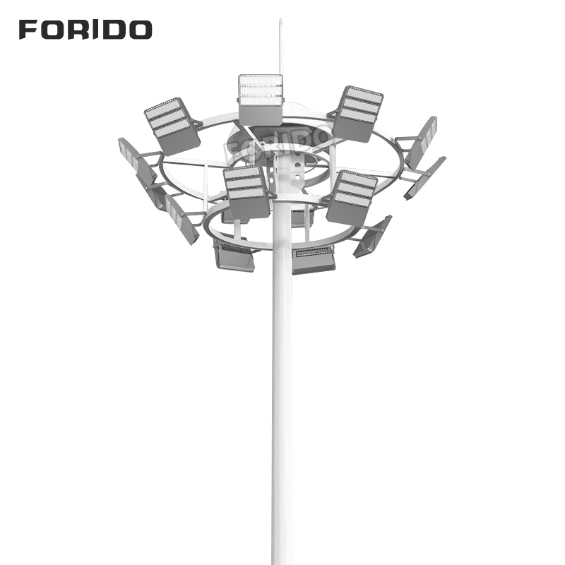 Liftable Round Lamp Panel High Pole Light