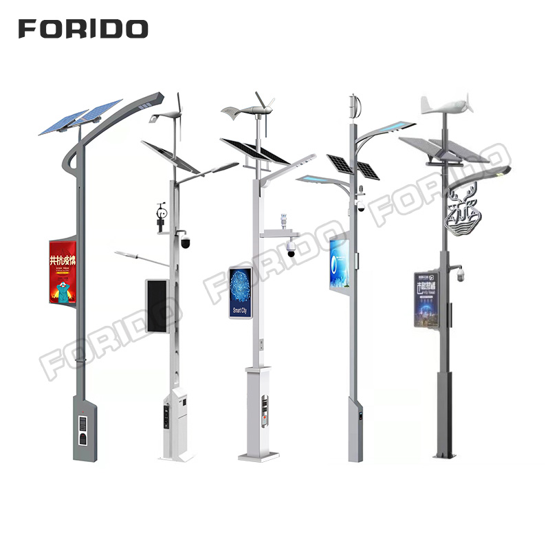 Wind-Solar Hybrid Smart Street Light with Integrated Display and Monitoring System