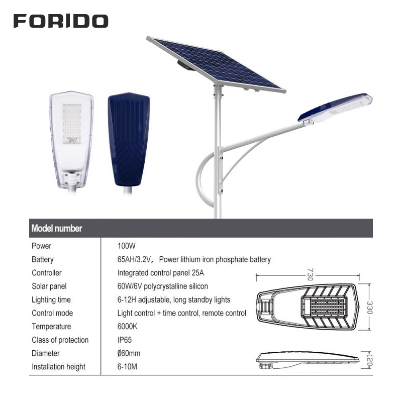 60W 90W 100W 120W Integrated Solar LED Lamp Cap