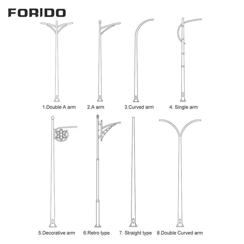 LED single-arm self-bending arm street lamp