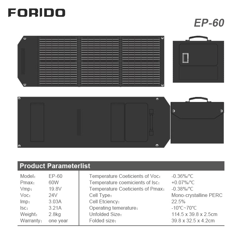 Compact High-Power Foldable Solar Panel
