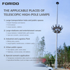 Liftable UFO Lamp Panel High Pole Light