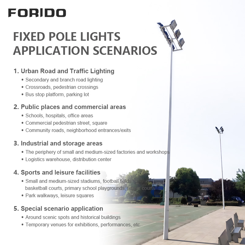 Fixed T-shaped Lamp Panel Pole Light