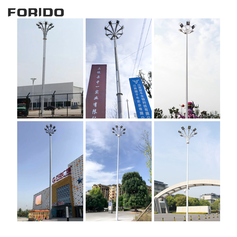 Fixed Flower Shaped Lamp Panel Pole Light