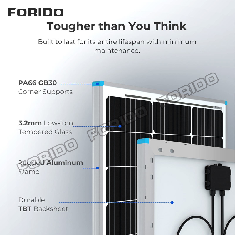 N-type Monocrystalline Silicon Bifacial Half-cell Solar Panel 530-500W