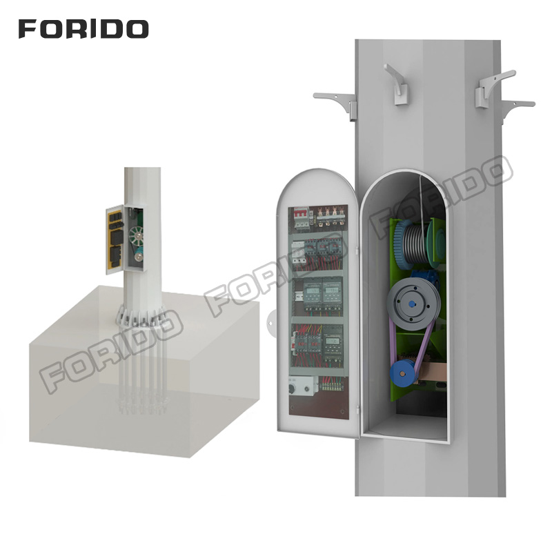  Liftable Fan-shaped Lamp Panel High Pole Light