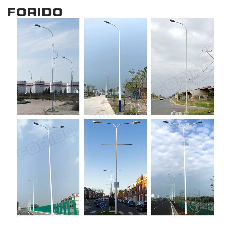 LED single-arm self-bending arm street lamp