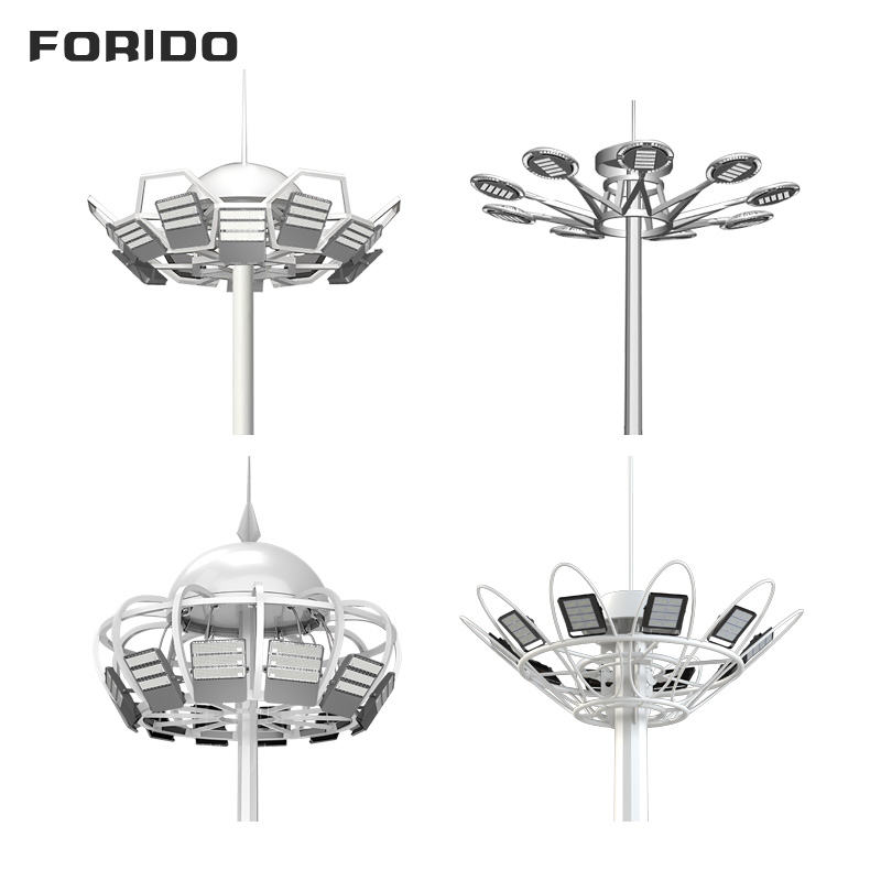 Liftable Flower-shaped Lamp Panel High Pole Light