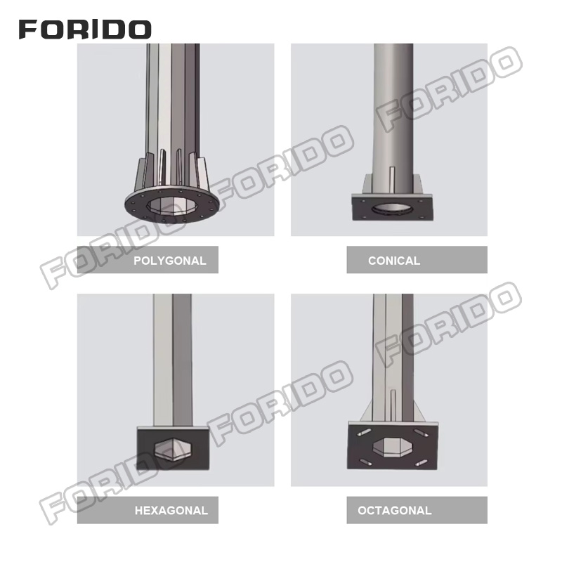 Fixed Flower Shaped Lamp Panel Pole Light