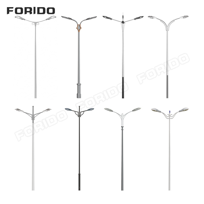 LED double-arm street lamp