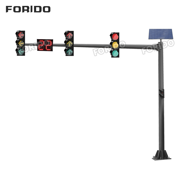 Solar F Pole Single Cantilever Signal Light Solar F Pole Single Cantilever Signal Light