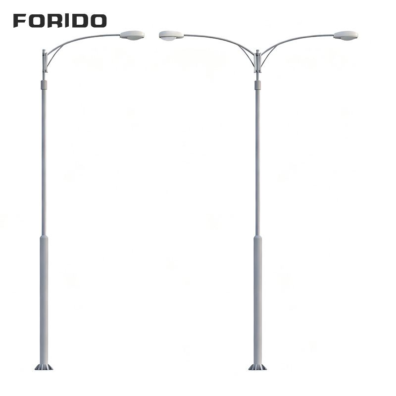 LED single-arm self-bending arm street lamp