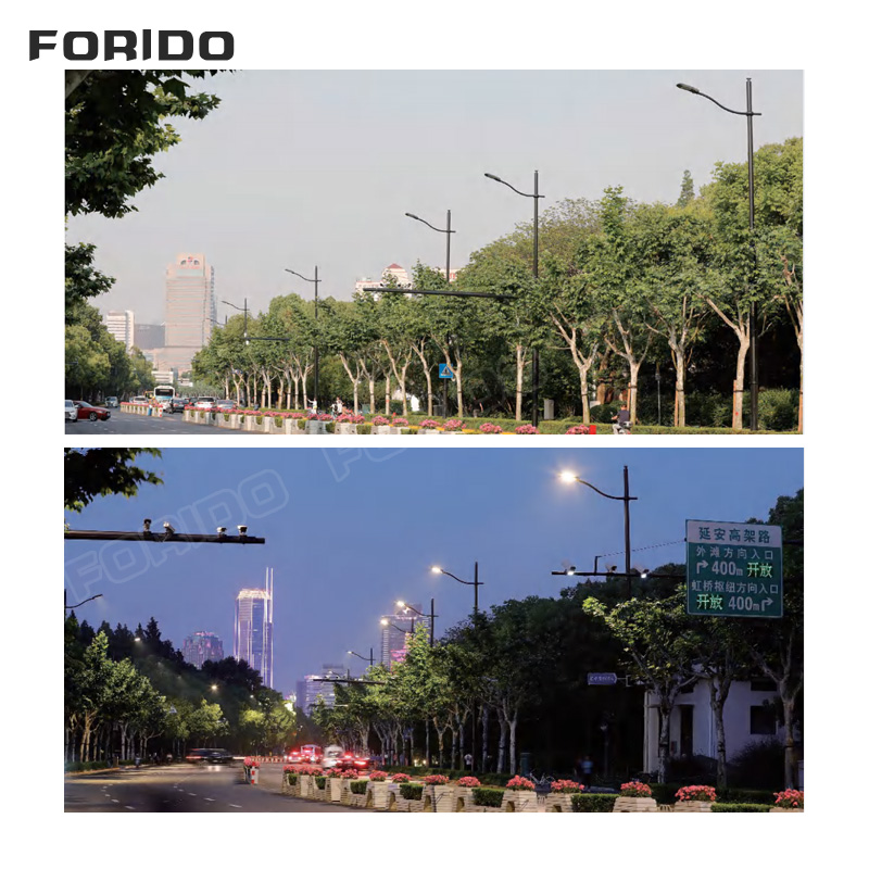 Double-arm street lamp