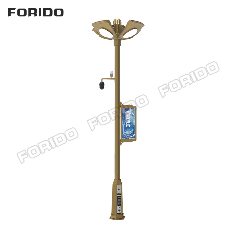 Floral Smart Street Light with Integrated Display And Monitoring System