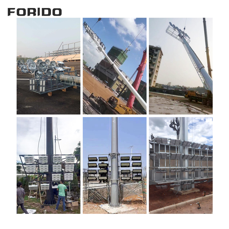 Liftable And Fixed Frame Lamp Panel High Pole Light