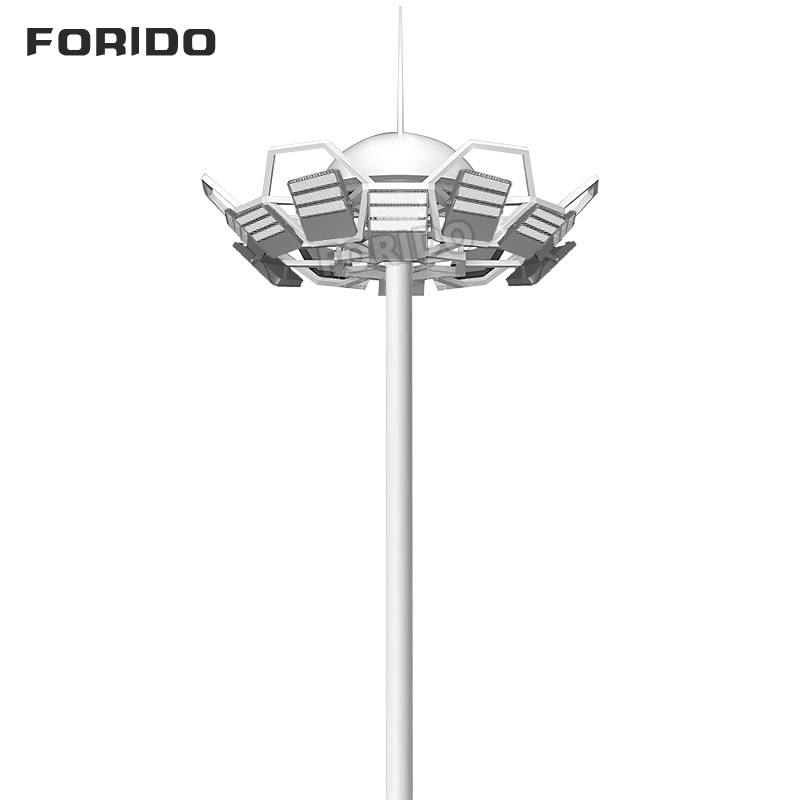 Liftable Flower-shaped Lamp Panel High Pole Light
