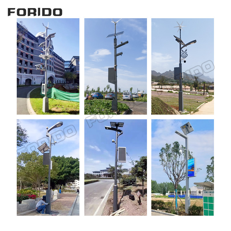 Wind-Solar Hybrid Smart Street Light with Integrated Display and Monitoring System