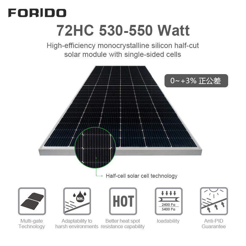 N-type Bifacial Half-cell Solar Panel