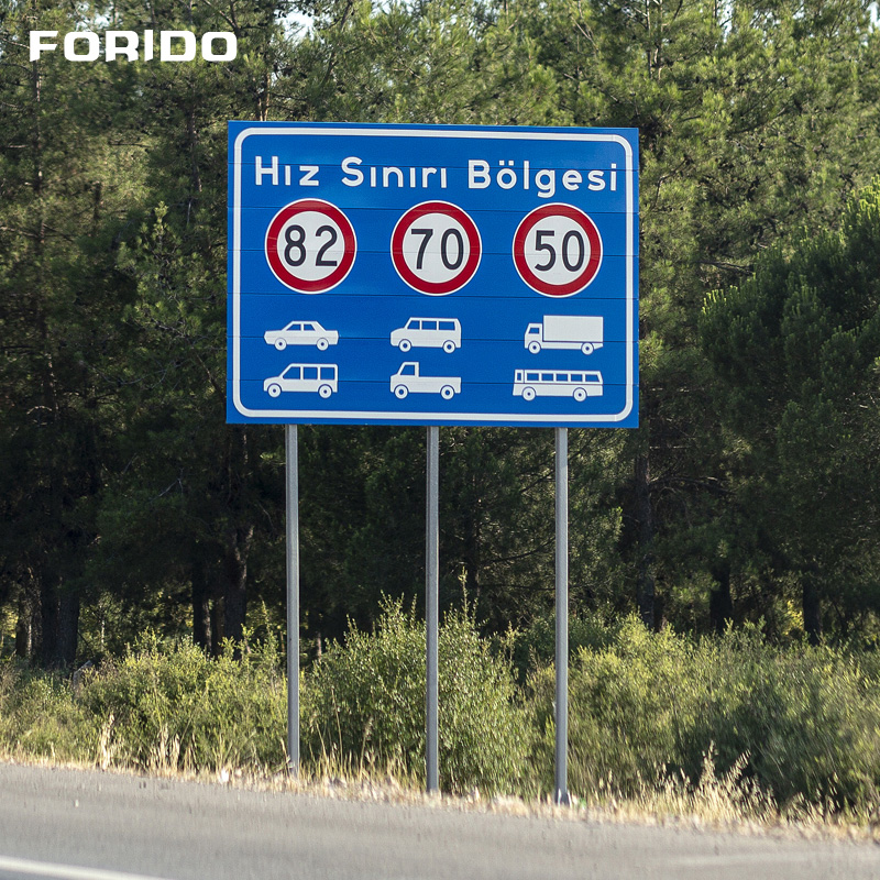 Durable Three-post Road Sign