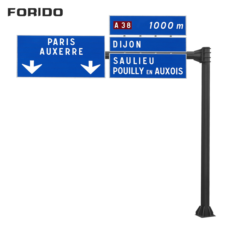 Weather-Resistant F-Pole Cantilever Sign