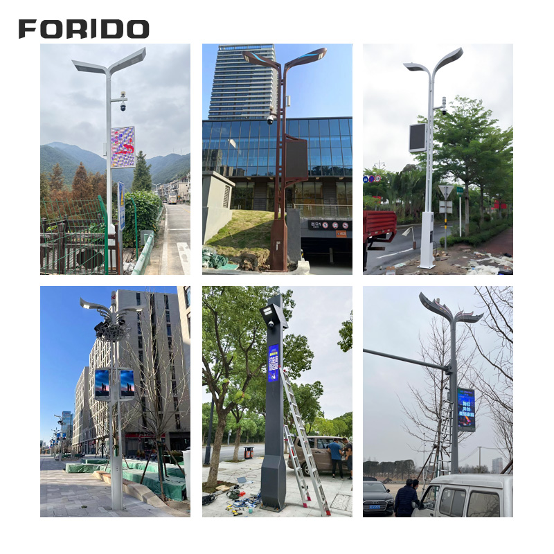 Twin-wing Smart Street Light with Integrated Display And Multi-sensor System